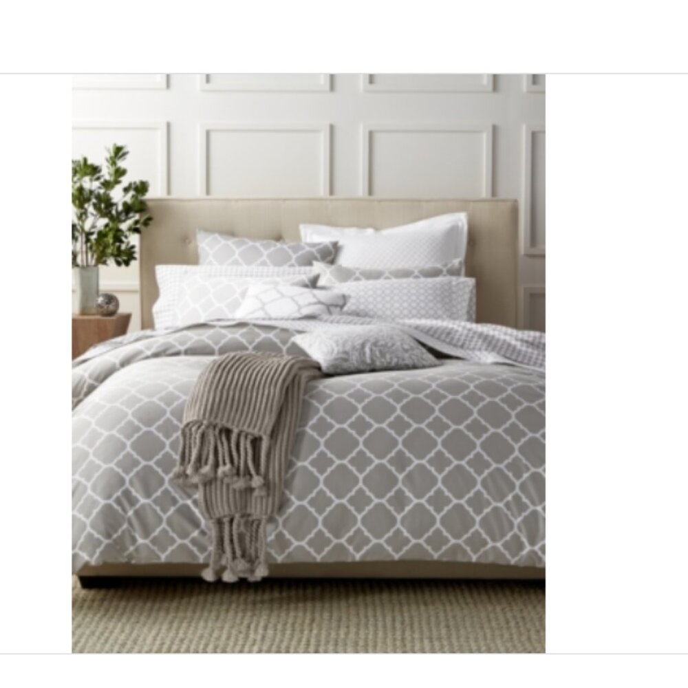 Charter Club Damask Designs Geometric Dove 3-Pc. Comforter Set, King,